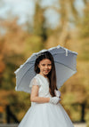 Special Day Beaded Bodice Communion Dress & Bolero, White
