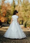 Special Day Beaded Bodice Communion Dress & Bolero, White