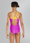 Speedo Girls Boom Splice Muscleback Swimsuit, Purple