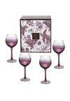 Spode Kingsley Set of 4 Wine Glasses, Plum
