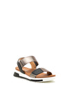 Gordon Jack Chelle Metallic Strap Sandals, Pewter