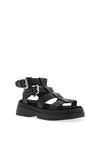 Sprox Studded Strappy Chunky Sandals, Black