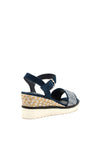Sprox Woven Strap Espadrille Wedge Sandals, Navy