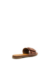 Sprox Croc Buckle Strap Slip on Sandals, Cognac