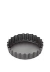 Stellar Hard Anodised 4” Fluted Flan Tin, Silver
