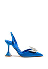 Zen Collection Diamante Butterfly Heeled Shoes, Blue
