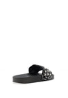 Zen Collection Diamante Pearl Sliders, Black