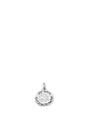 Sterling Silver Collection Disc Two Feet Pendant Necklace, Silver