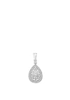 Sterling Silver Collection Tear Drop Pendant Necklace, Silver