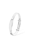 Sterling Silver Children’s Number and Letters ID Bangle Bracelet, Silver