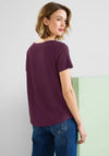 Street One Style Gerda Round Neck T-Shirt, Tamed Berry