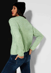 Street One Cable Knit Sweatshirt, Clary Mint