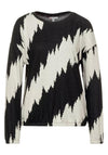 Street One Abstract Blouse, Black & Grey