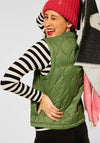 Street One Quilted Vest, Khaki