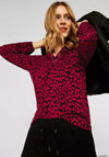Street One Abstract Long Sleeve Blouse, Red Multi