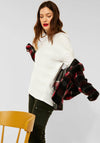 Street One Striped Sweater, White