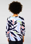 Street One Printed Tie Neck Blouse, White Multi