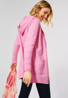 Street One Hooded Long Knit Cardigan, Poppy Rose