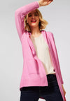 Street One Hooded Long Knit Cardigan, Poppy Rose