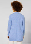 Street One Long Open Knit Cardigan, Blue Melange