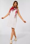 Street One Text Print Square Scarf, Cherry Red