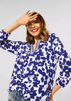 Street One Floral Tunic Top, Intense Blue