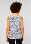 Street One Print Buttoned Vest Top, White