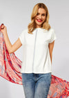Street One Shimmer Line Front T-Shirt, Off White