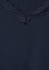 Street One Lace Trim Vest, Navy