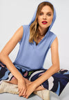 Street One Sleeveless Sweat Hoodie, Light Blue
