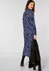 Street One Petal Print Midi Shirt Dress, Navy Multi