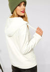 Street One Hooded Drawstring Hem Pullover, Off White