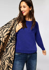 Street One Ribbed Light Pullover, Cobalt Blue