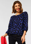 Street One Abstract Print Blouse, Blue & Black