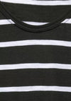 Street One Striped Short Sleeve T-Shirt, Black
