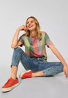 Street One Check Knit Top, Multi-Coloured