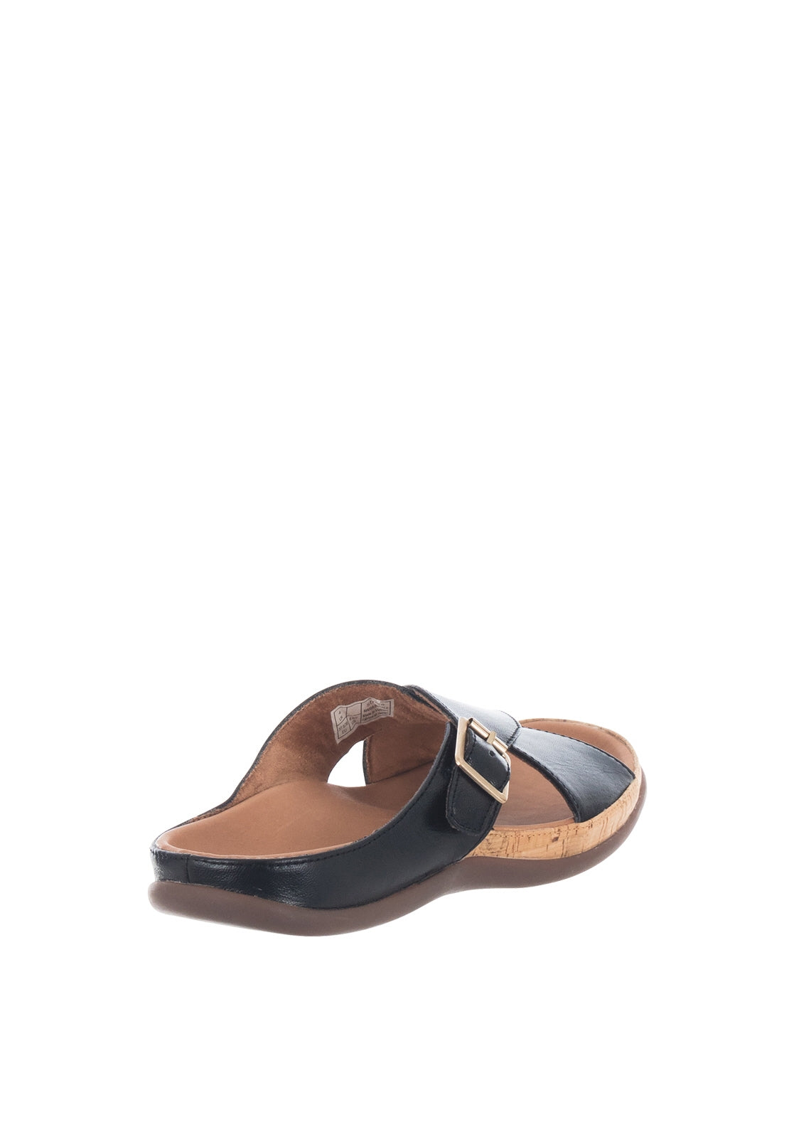 Strive Maria Leather Buckle Sandals, Black