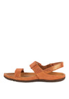 Strive Kona Leather Velcro Strap Sandals, Coral