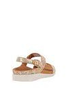 Strive Lucia Leather Metallic Buckle Sandals, Gold