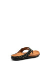 Strive Figi Leather Quilted Slip On Sandals, Black