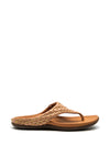 Strive Figi Leather Quilted Slip On Sandals, Nude