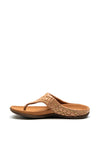 Strive Figi Leather Quilted Slip On Sandals, Nude