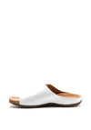 Strive Java Leather Metallic Buckle Sandals, White