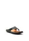 Strive Maui Leather Slip on Sandals, Black