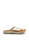 Strive Maui Leather Slip on Sandals, Gold