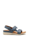 Strive Aruba Leather Velcro Strap Sandals, Denim Blue