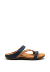 Strive Trio Nubuck Leather Sandals, Navy