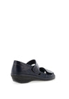 Suave Womens Yolanda Leather Velcro Strap Sandals, Navy