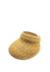Serafina Collection Straw Visor Hat, Natural & Beige