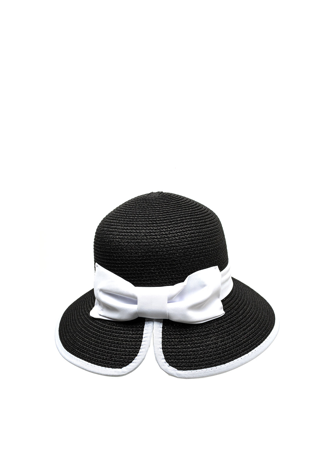 Serafina Collection Cloche Hat, Black & White